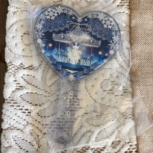 Heart-Shaped Mirror with Blue Handle